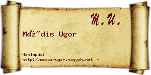 Módis Ugor névjegykártya